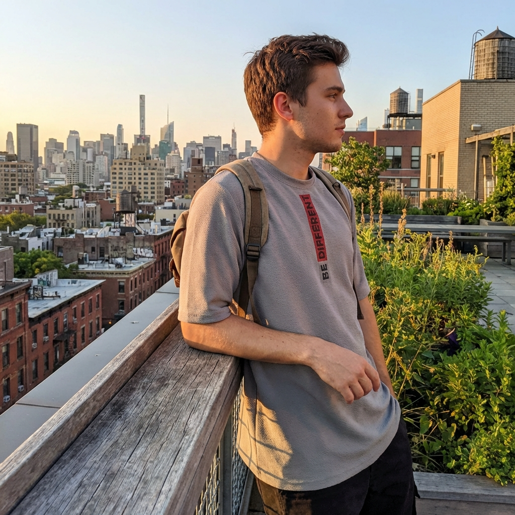 Premium Motivational Quote Stylish Gray Oversize T-shirt for Men close up of graphic print detail