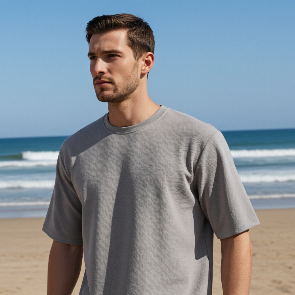 Clean Minimal Look Premium Gay Oversize T-shirt for Men styled with jeans urban fashion